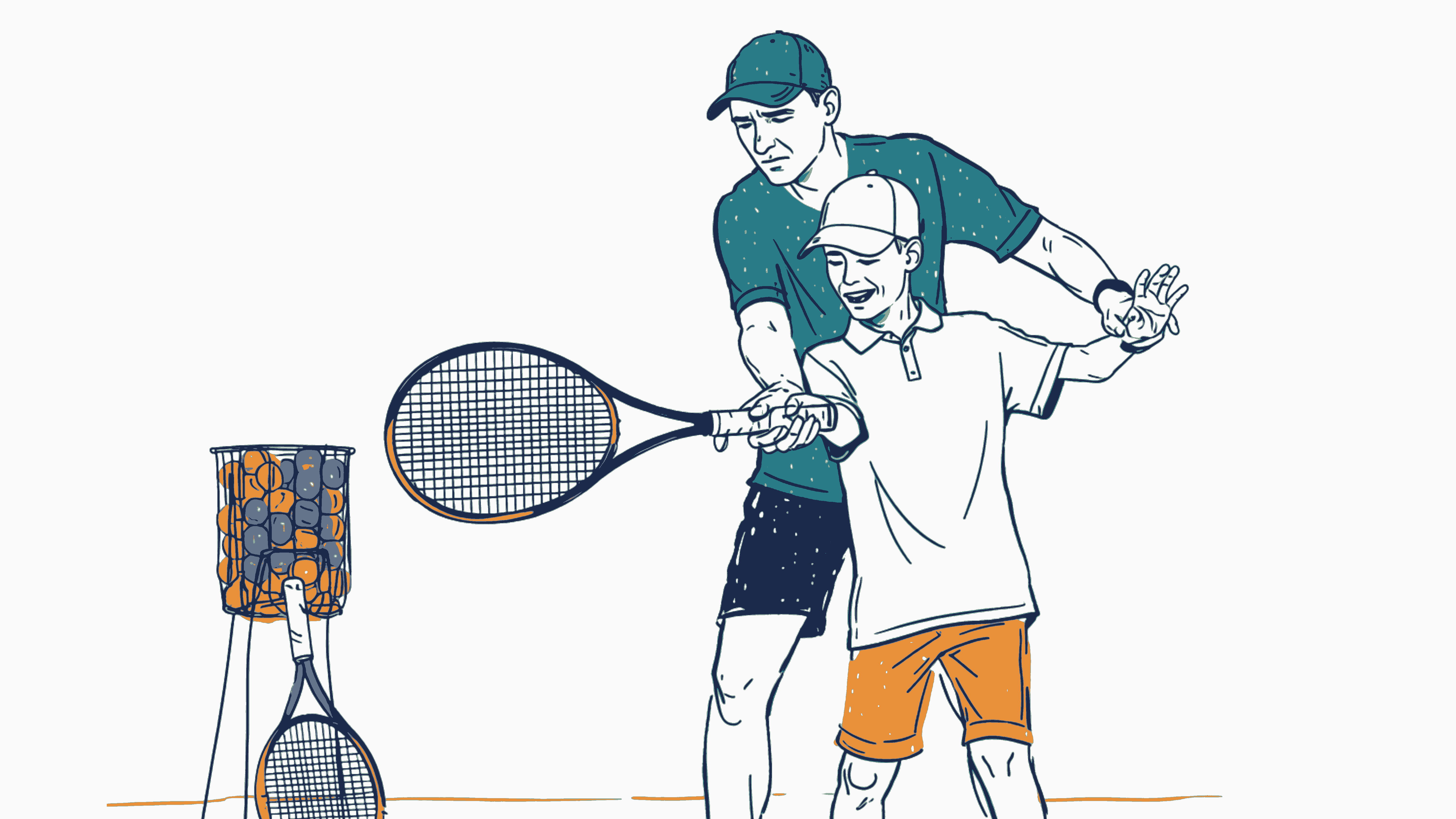 Tennis coach child