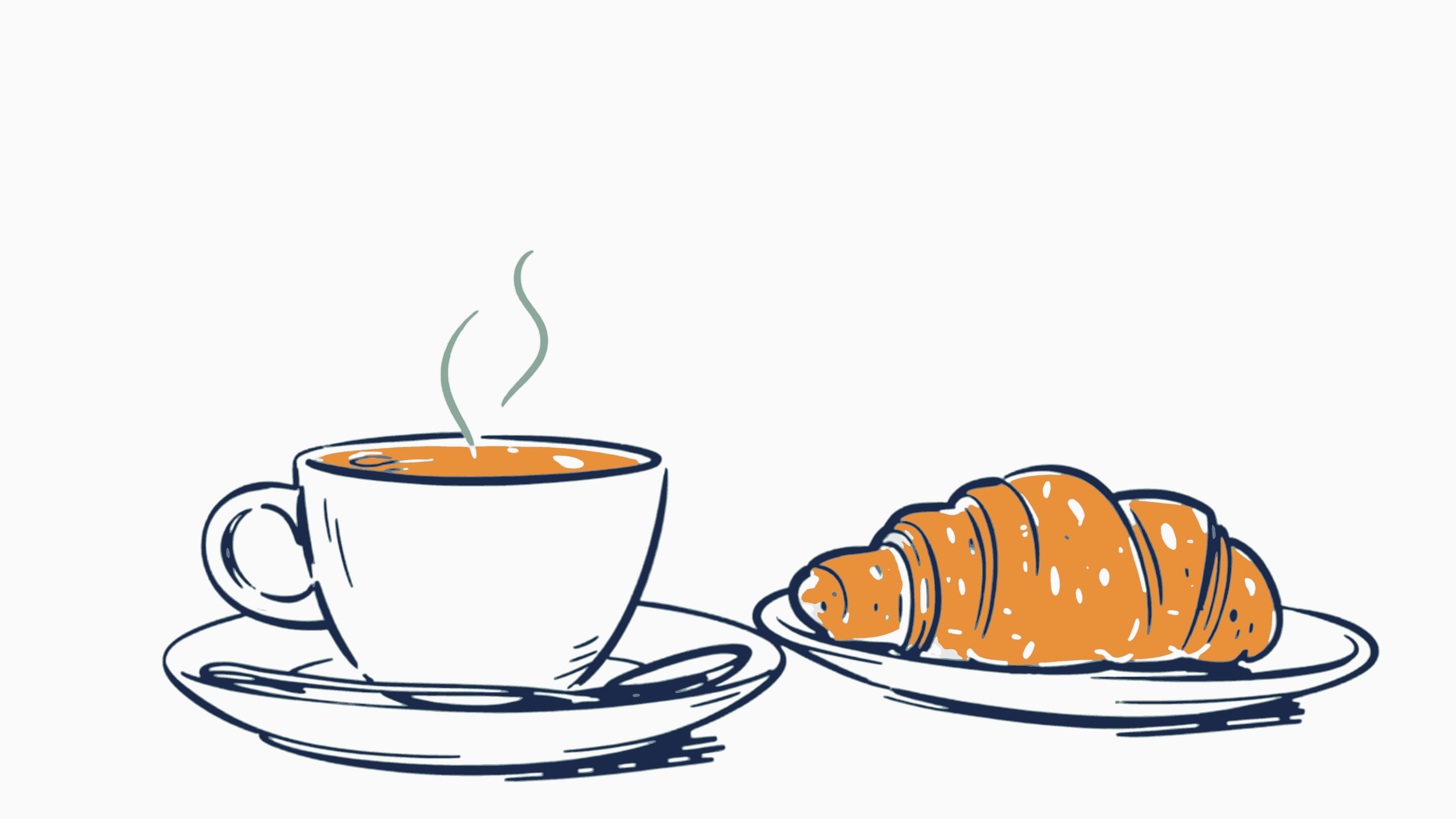 Coffee and croissant