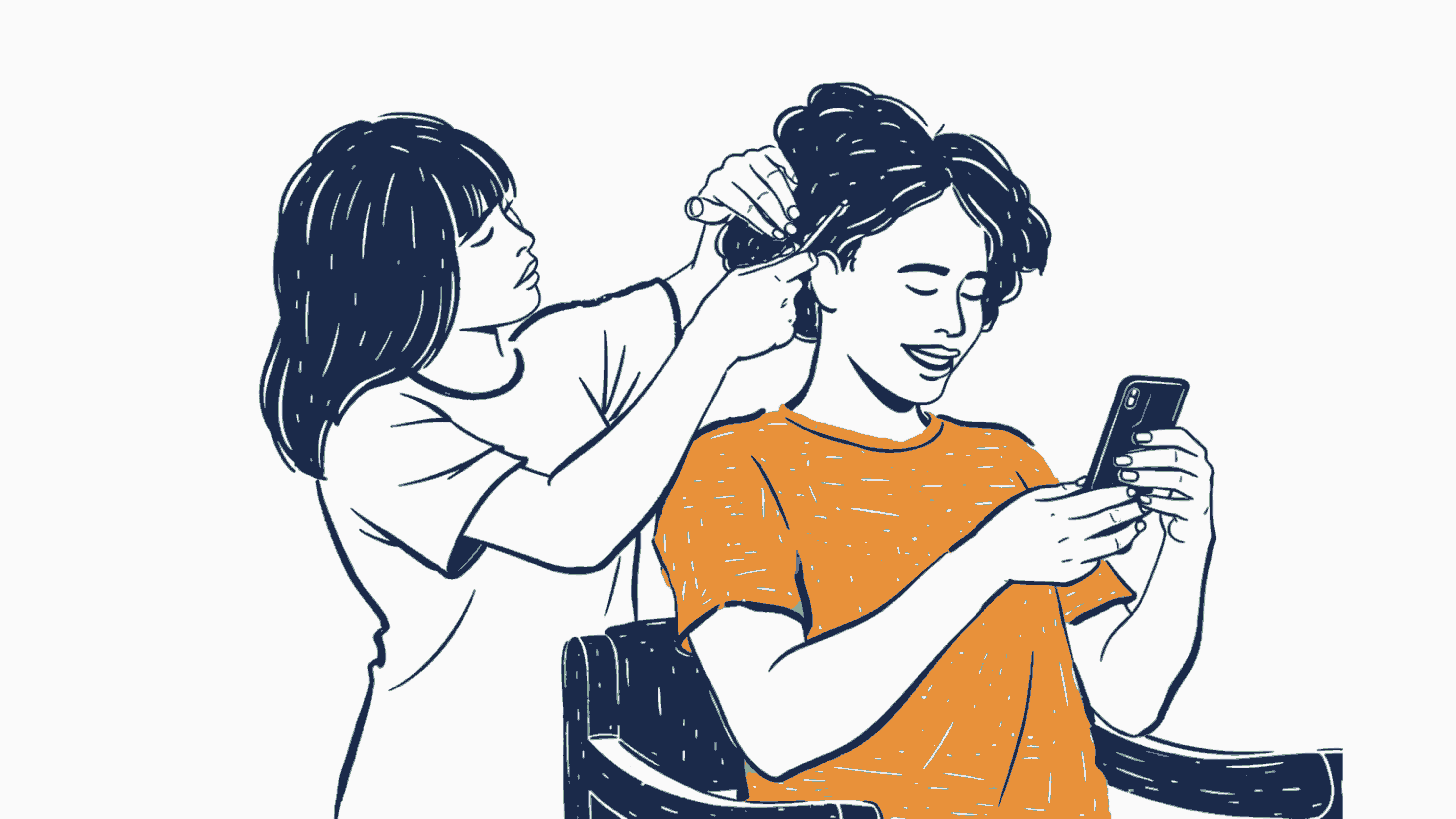 Hairdresser client