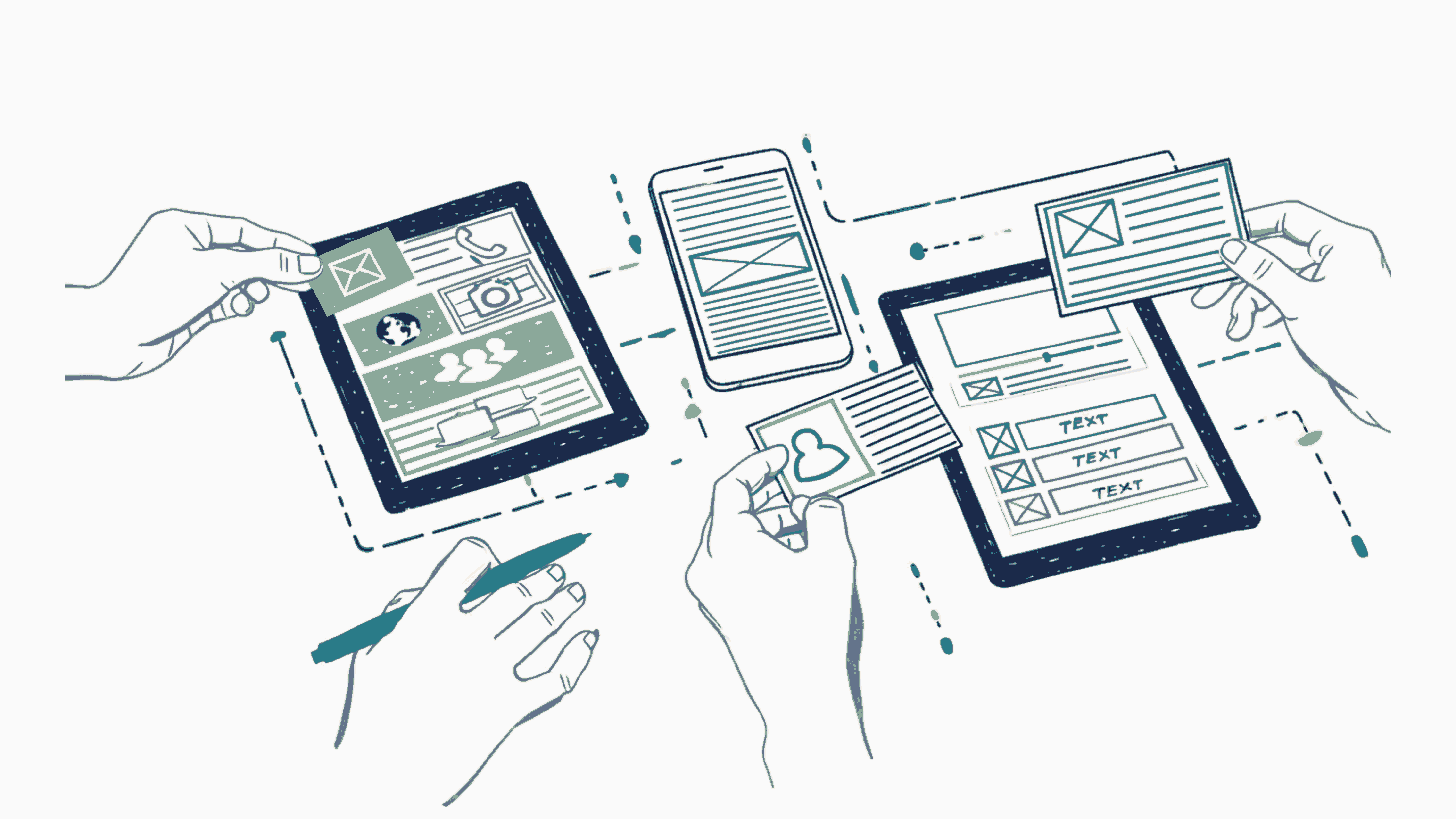 UX design hands