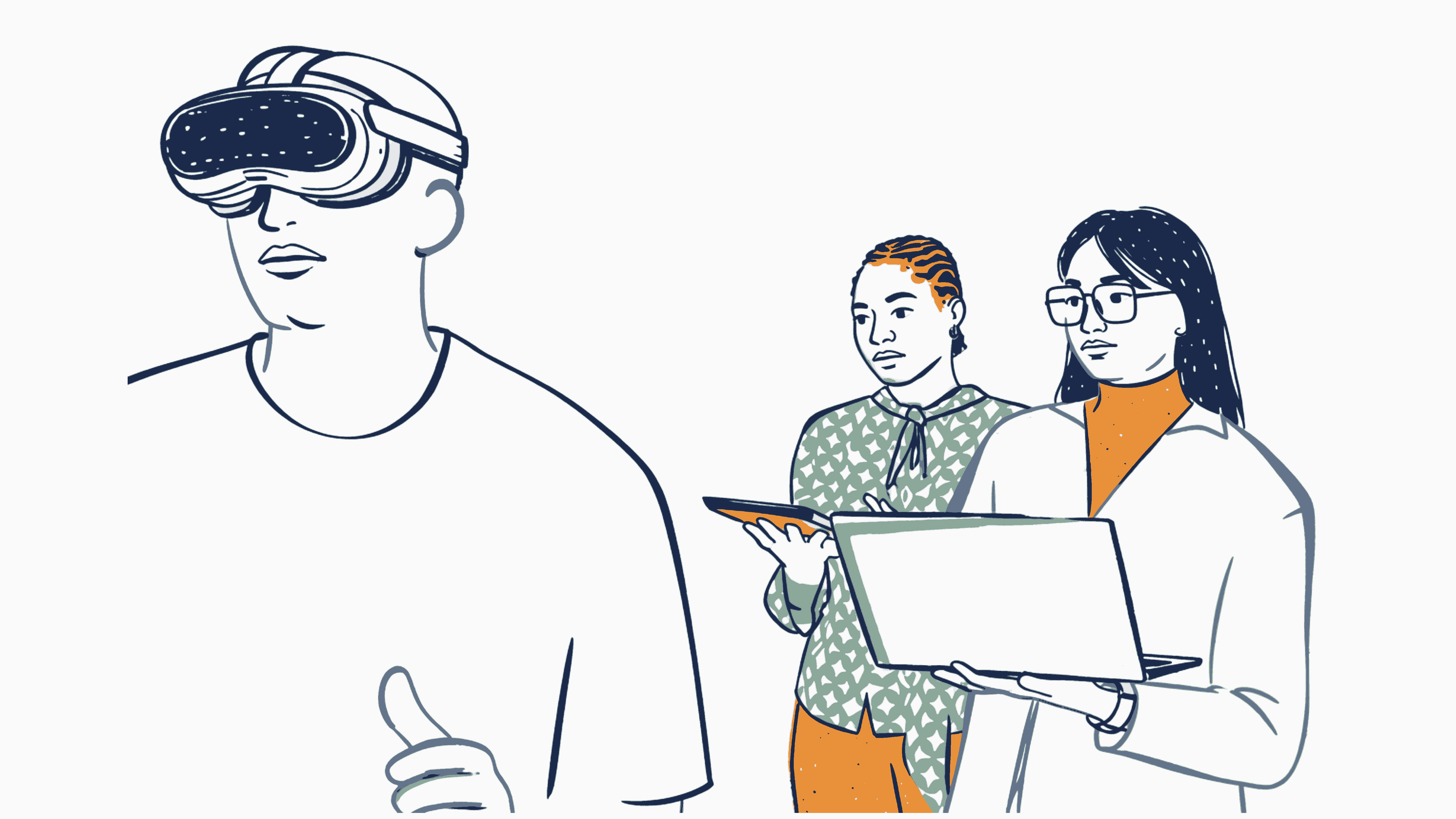 Vr user and observers
