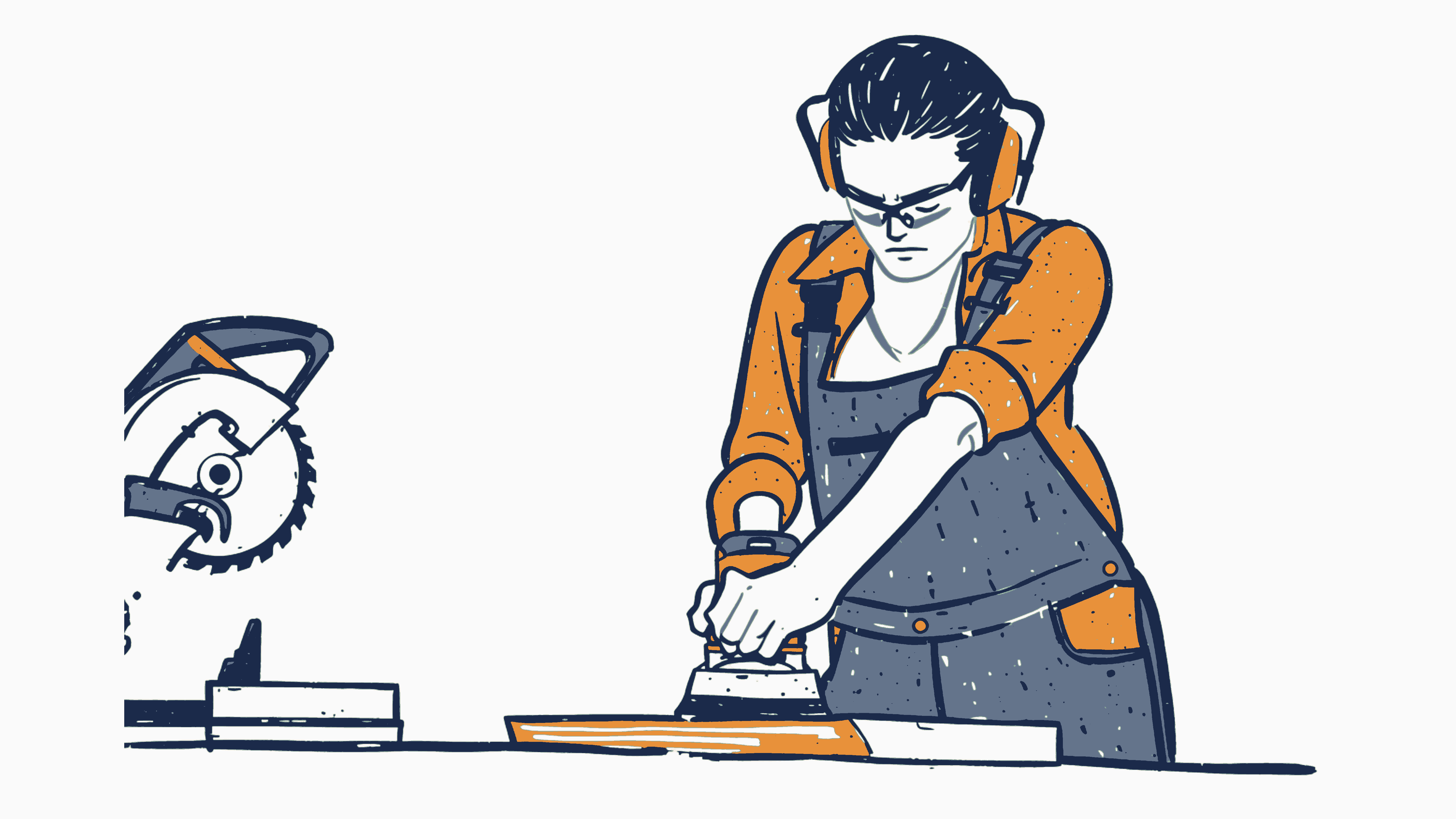 Female carpenter