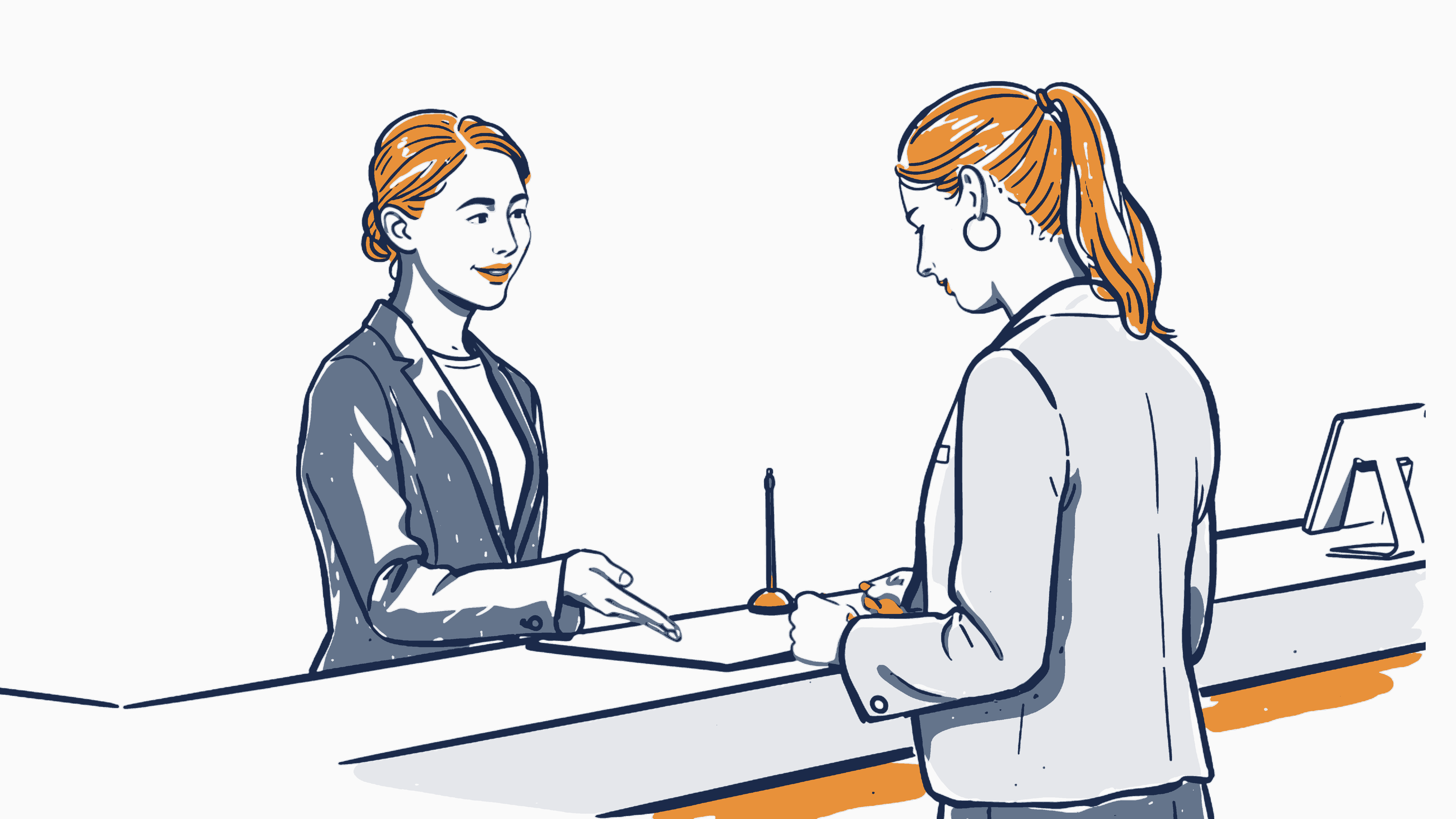 Receptionist customer