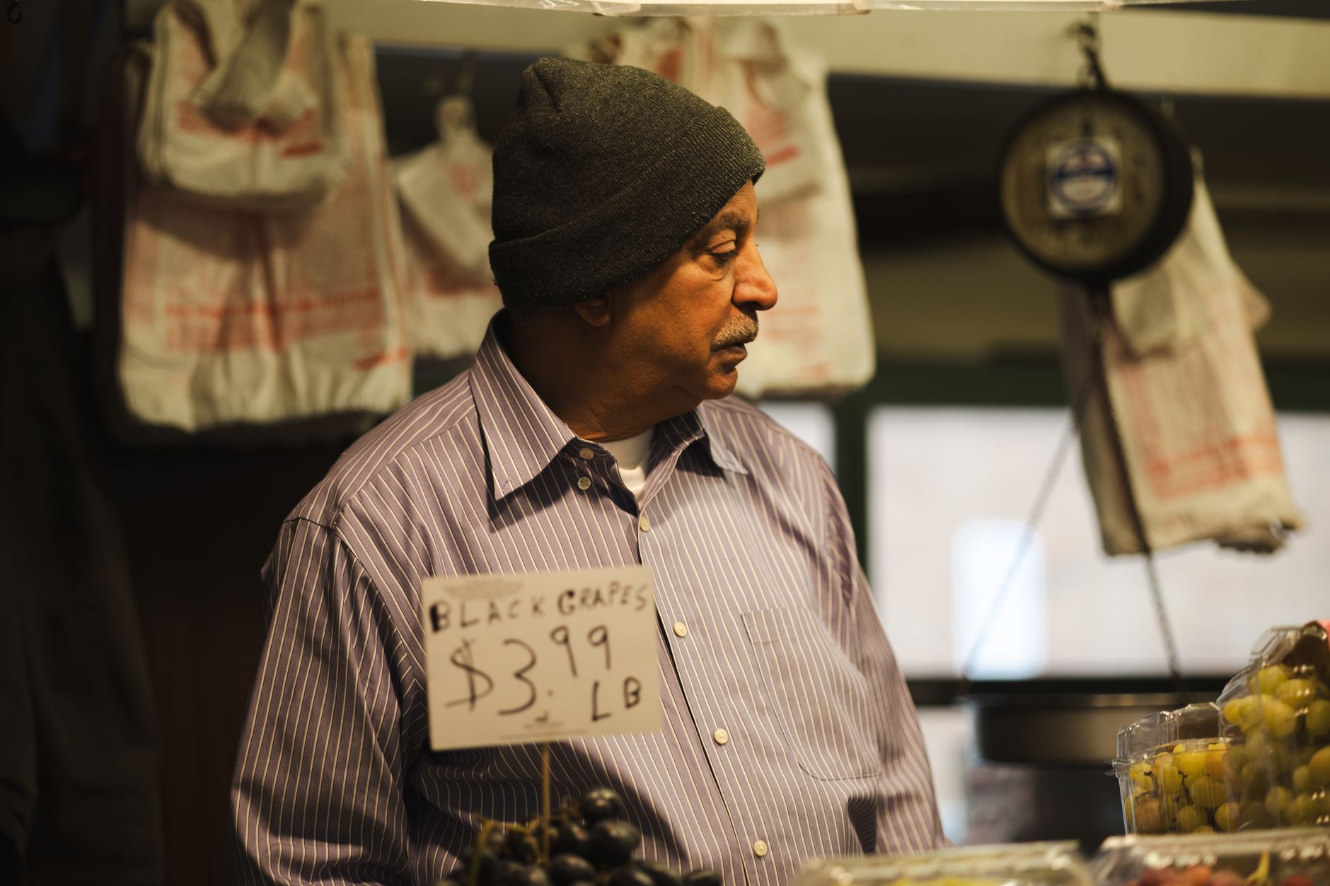 An owner deciding between two prices before testing which one sells