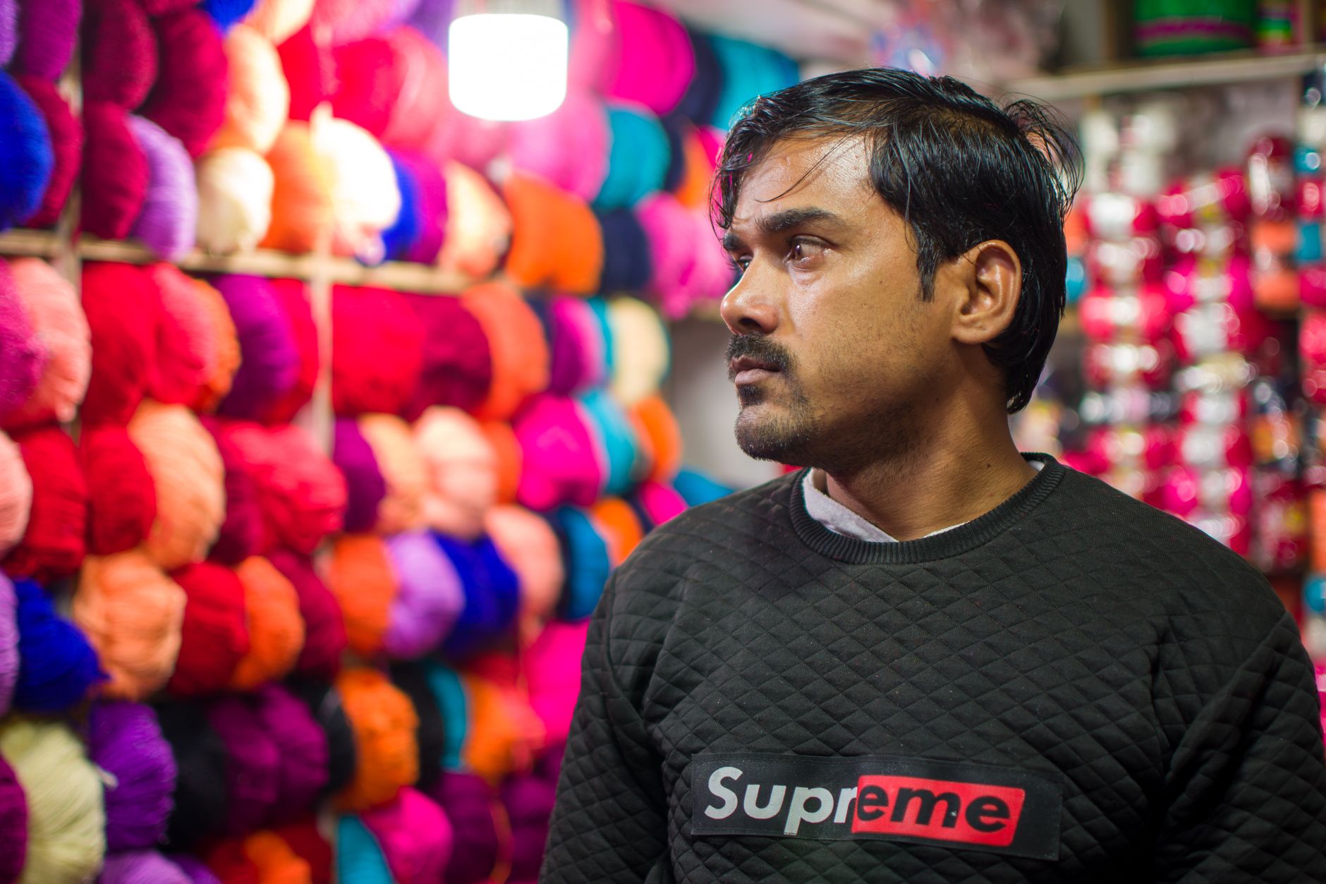 A shop owner realising a festive campaign started too late