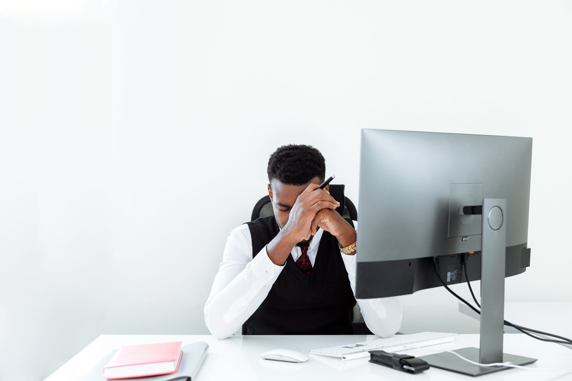 A consultant noticing a gap in their diary after a quiet quarter