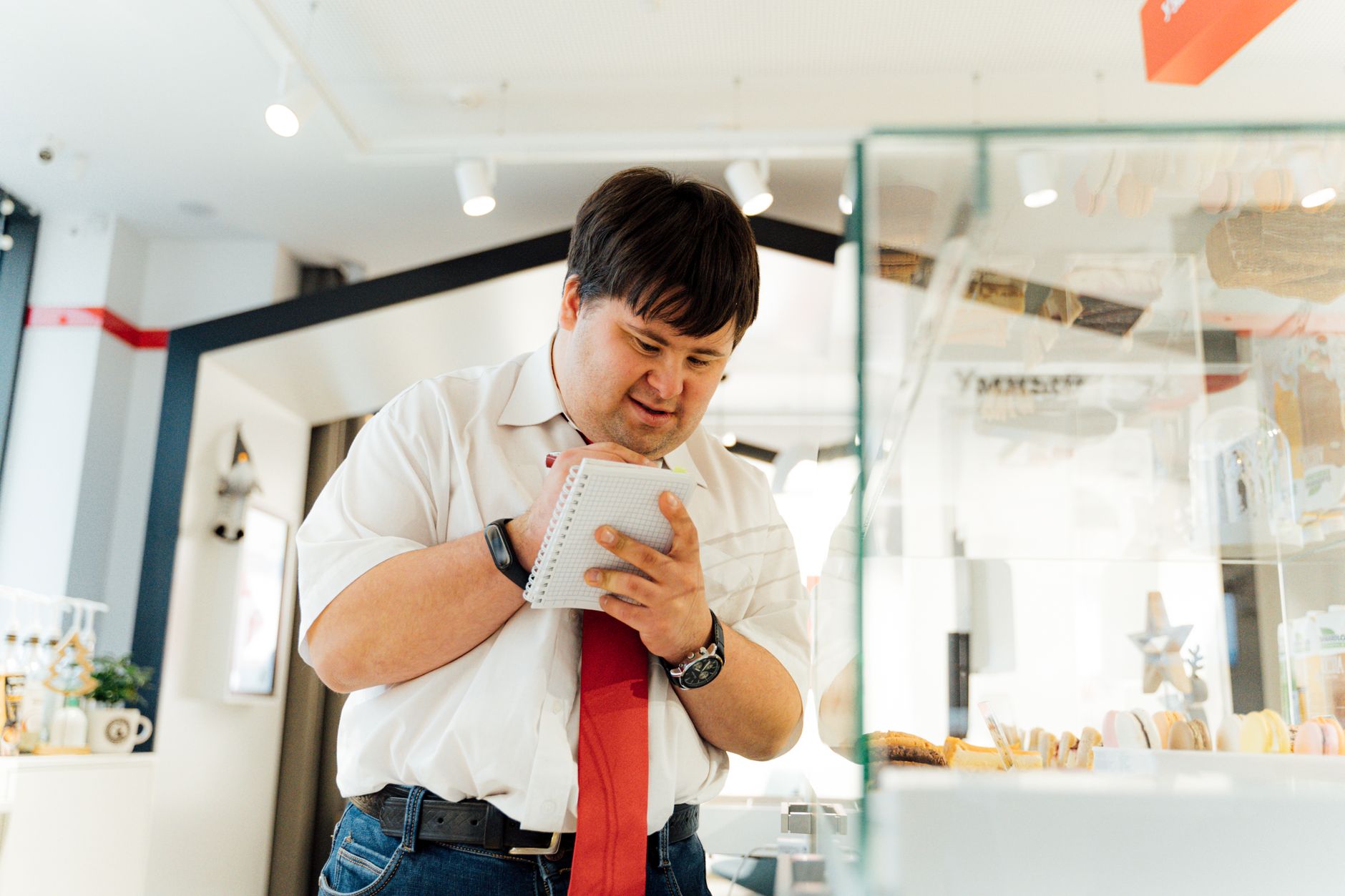 A shop owner listing the marketing tasks that take up their time