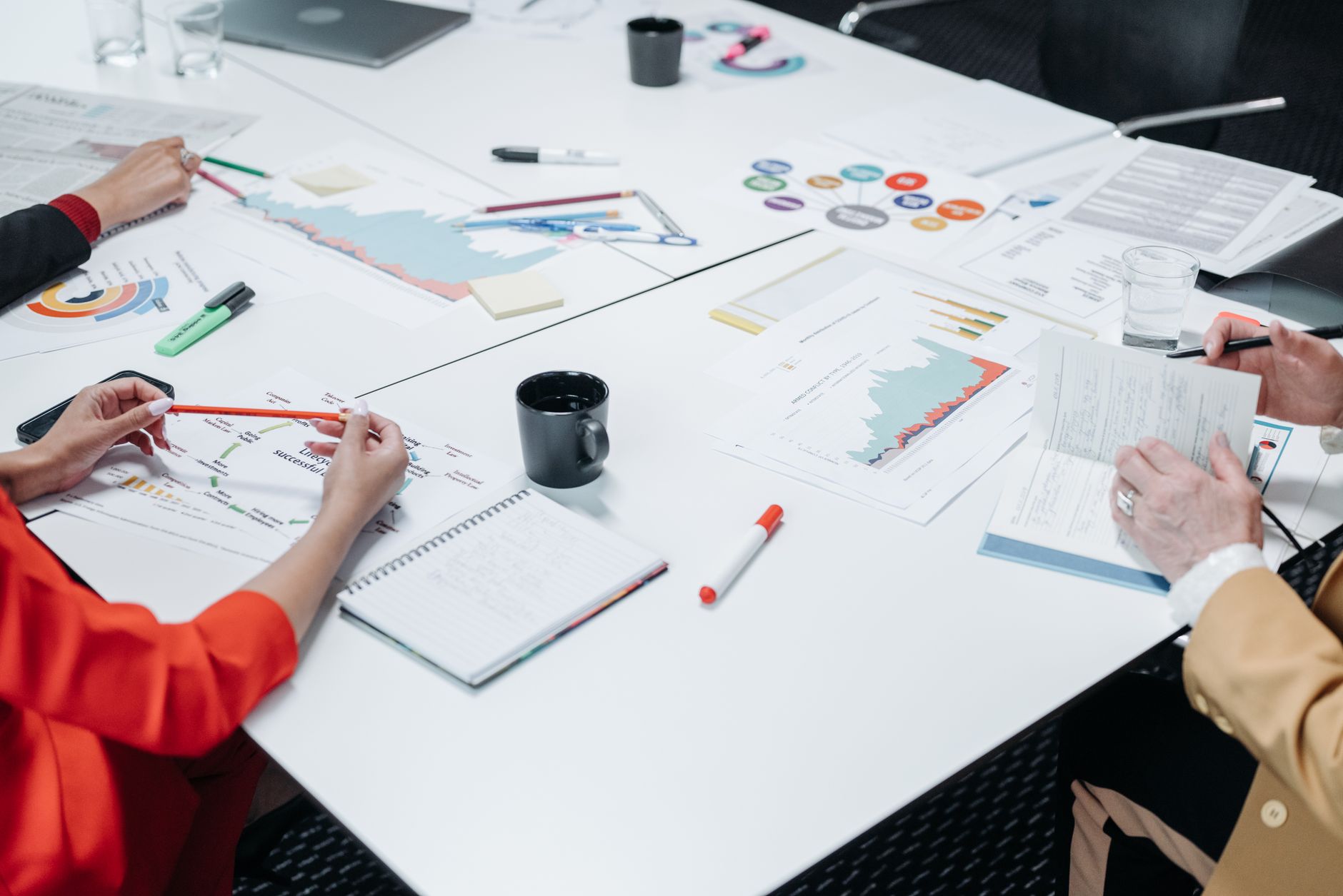 A small SaaS team reviewing customer feedback together