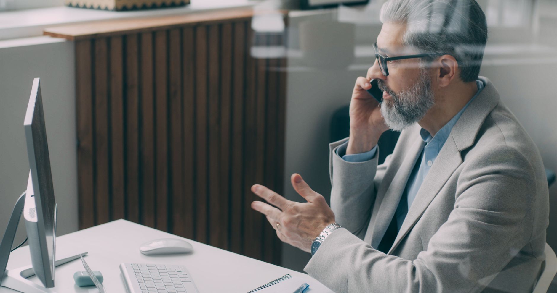 A consultant reviewing email replies from potential clients