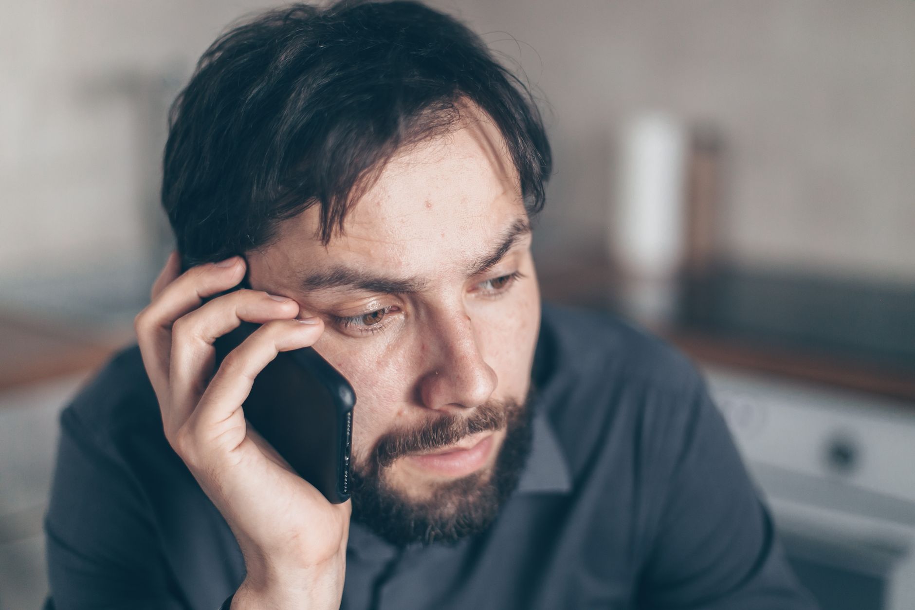 A homeowner noticing a problem that starts their search for help
