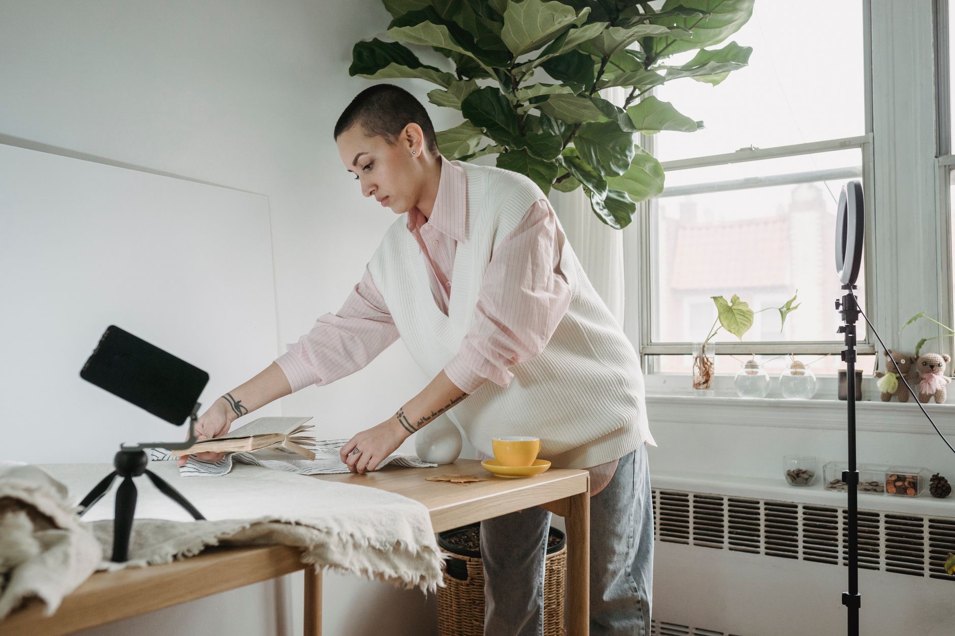 A maker photographing a product to sell online
