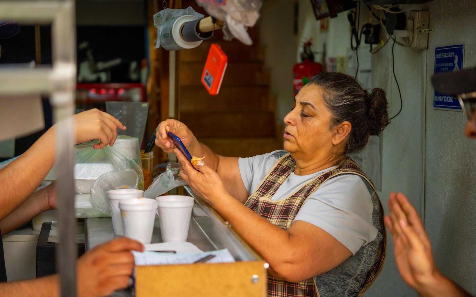 A first-time customer checking reviews before buying online