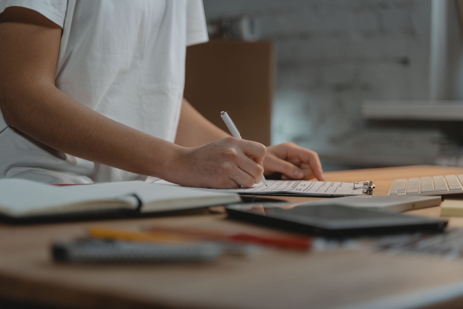 An owner working through a checklist for building their email list