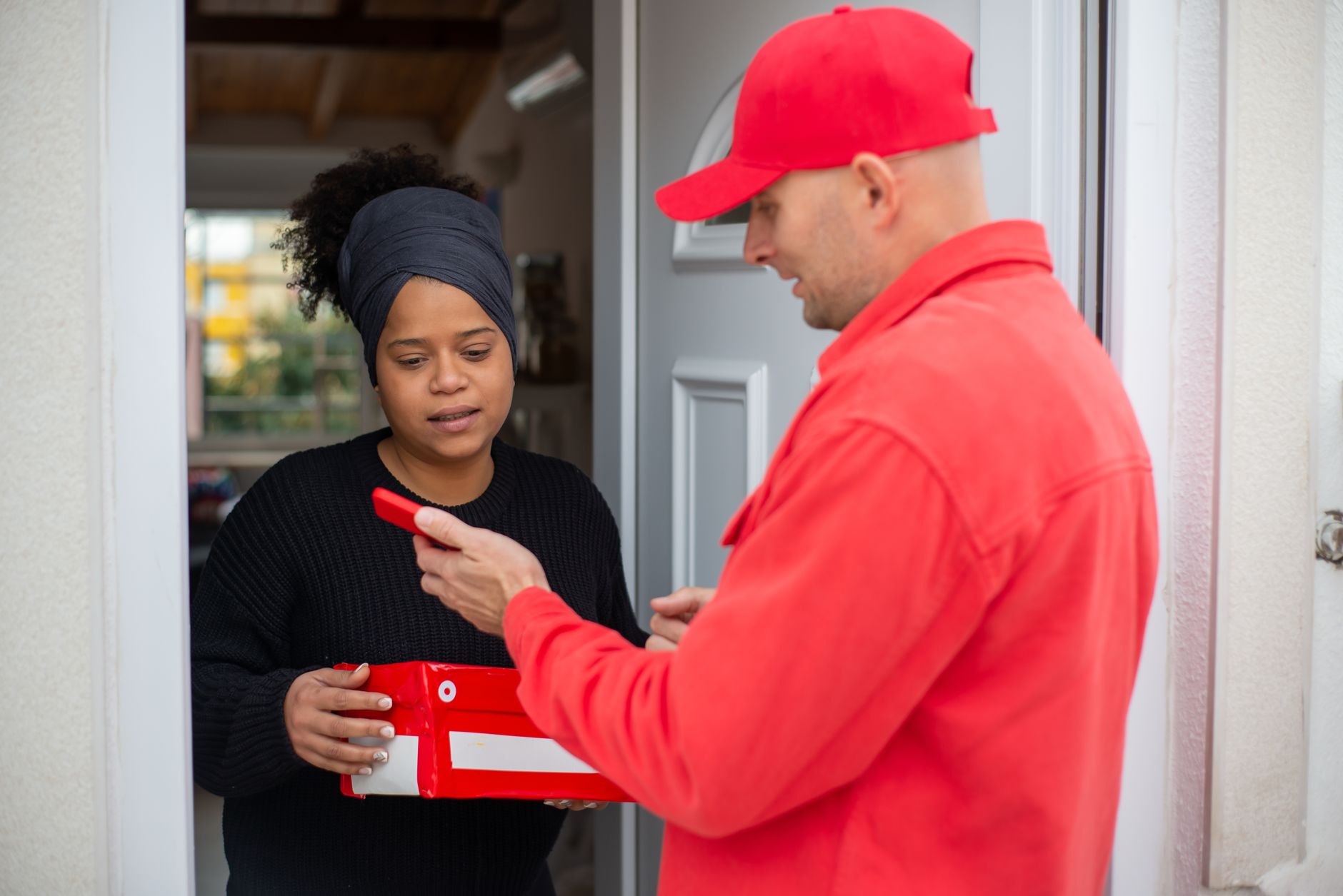 A tradesperson building a relationship with a local customer