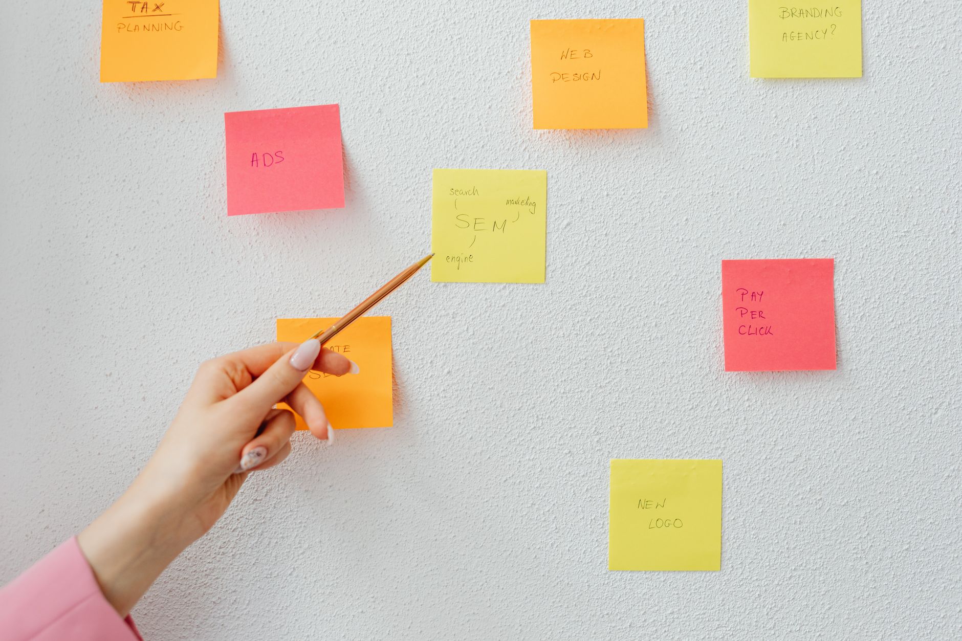 A software team listing the parts of their go-to-market strategy