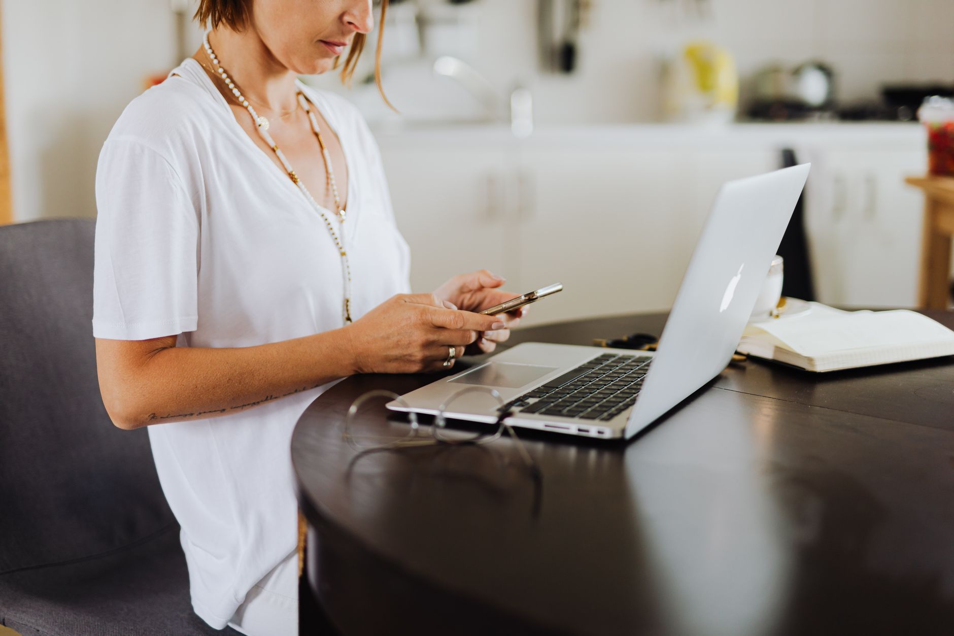 An owner working through the steps of setting up an ad campaign
