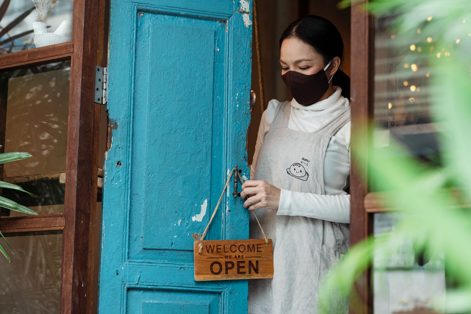 A yoga studio owner keeping their studio's presentation current