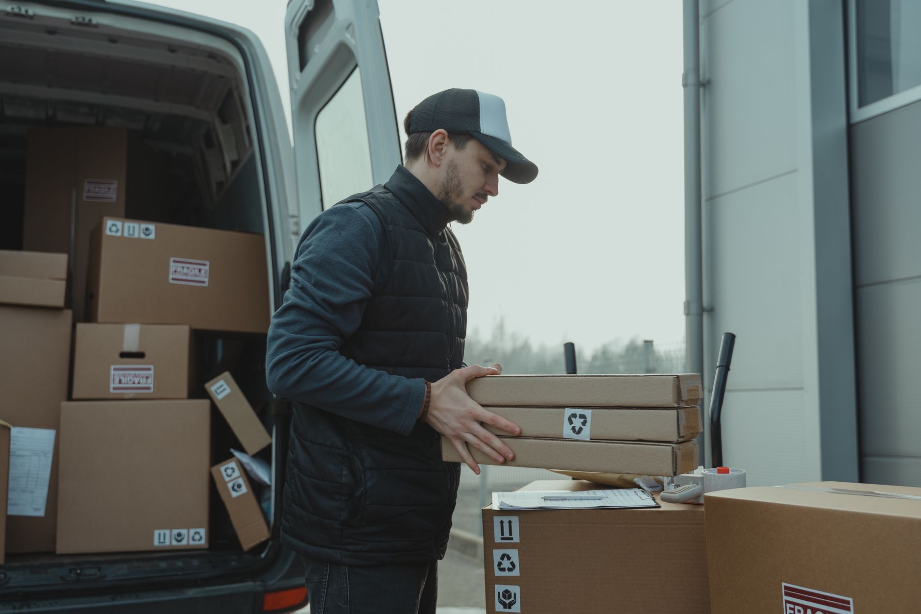 A tradesperson checking how customers search for their business