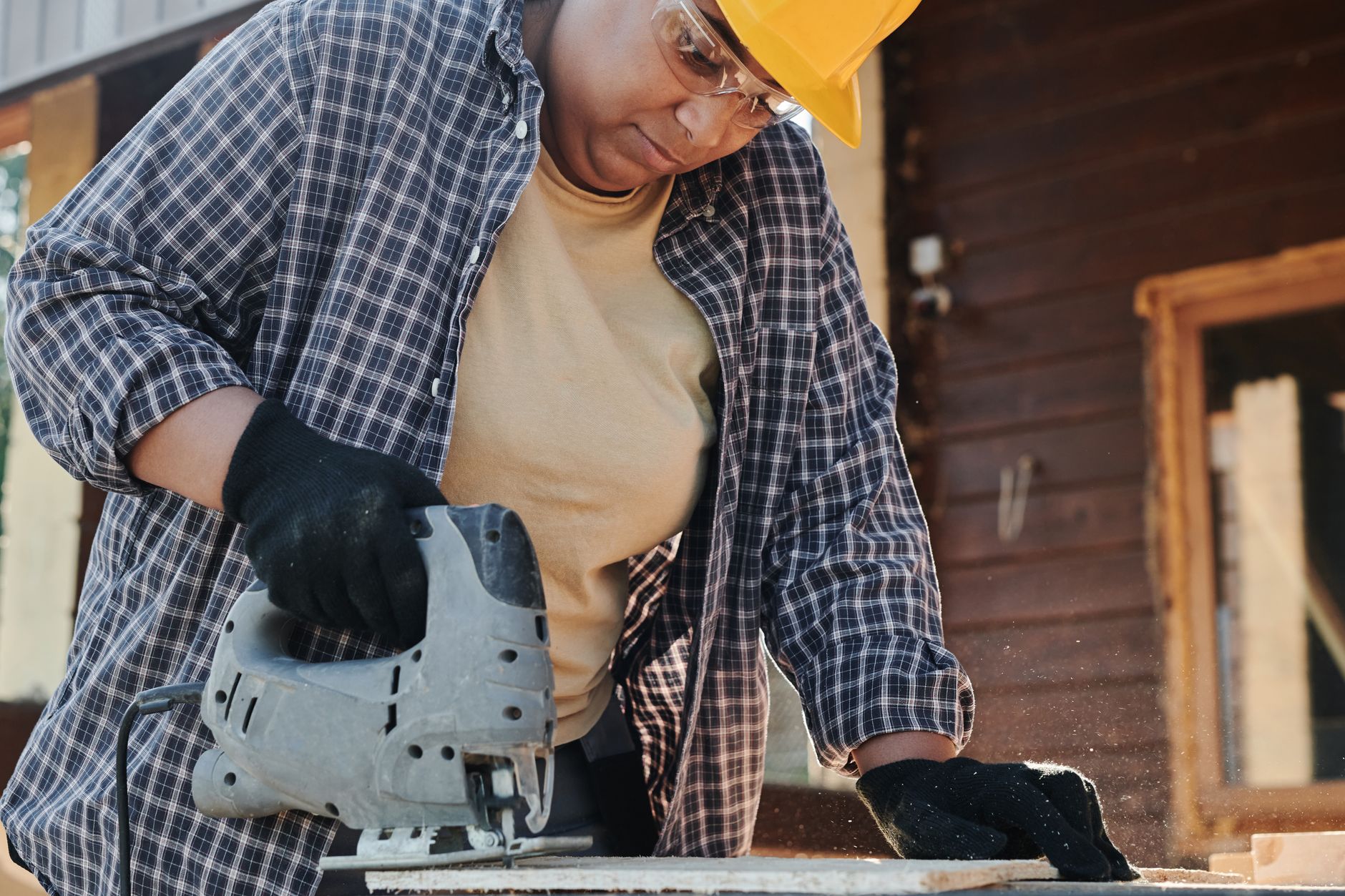 A tradesperson at work using their own tools, running a service with no upfront stock
