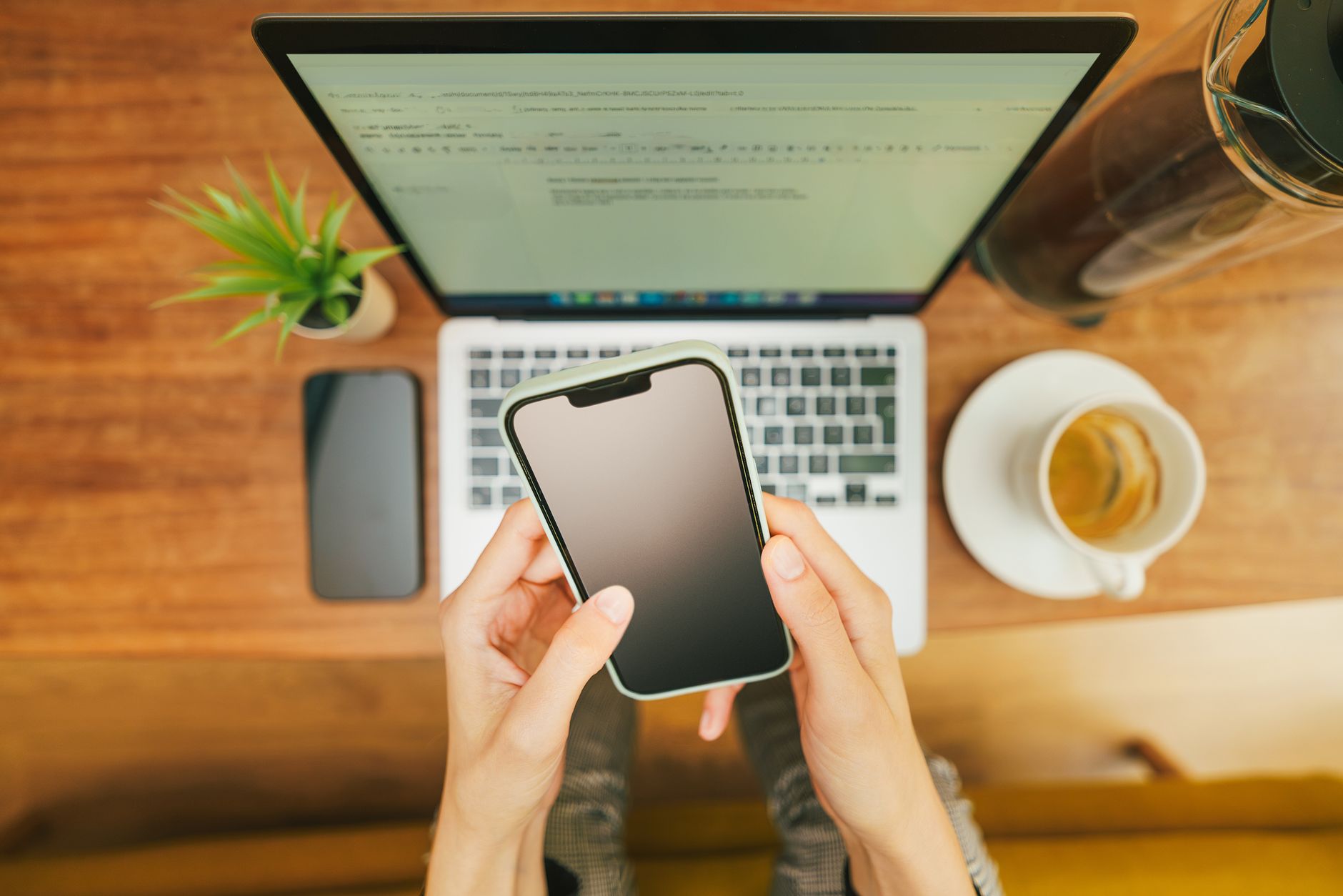 A new customer reading a welcome email after signing up