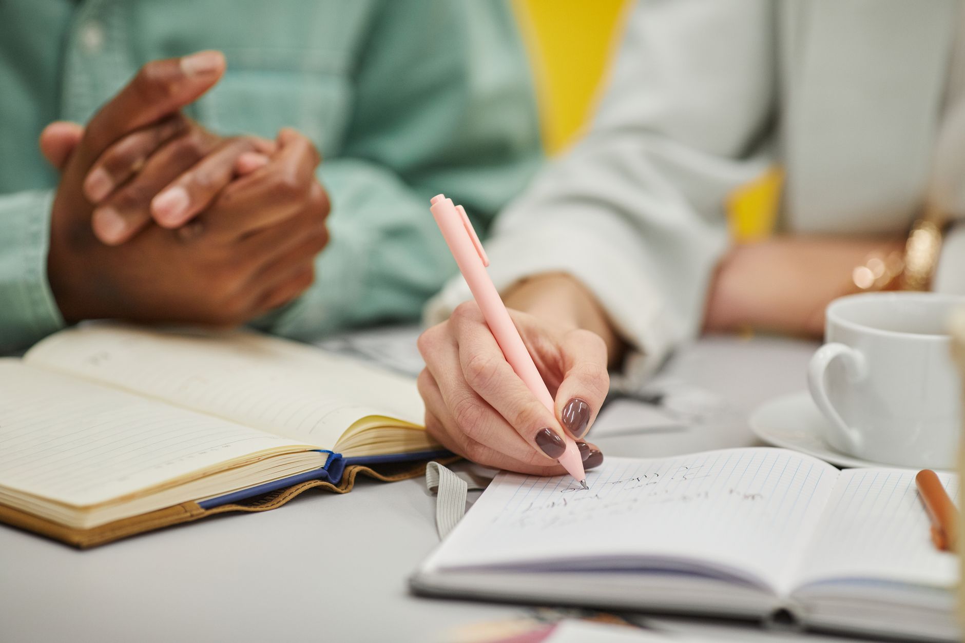 A charity trustee writing out a simple marketing plan