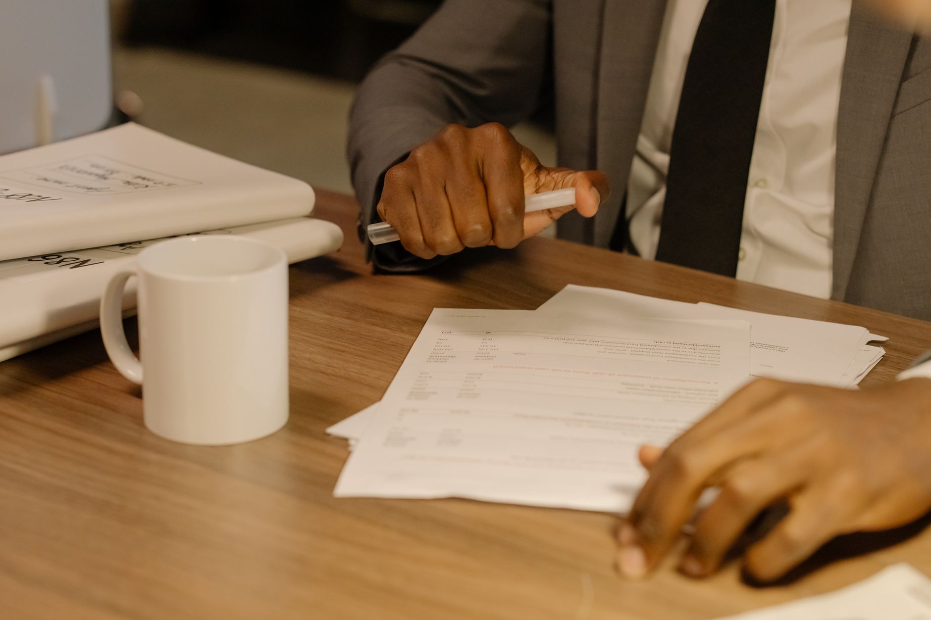 An owner reviewing monthly progress against a marketing goal