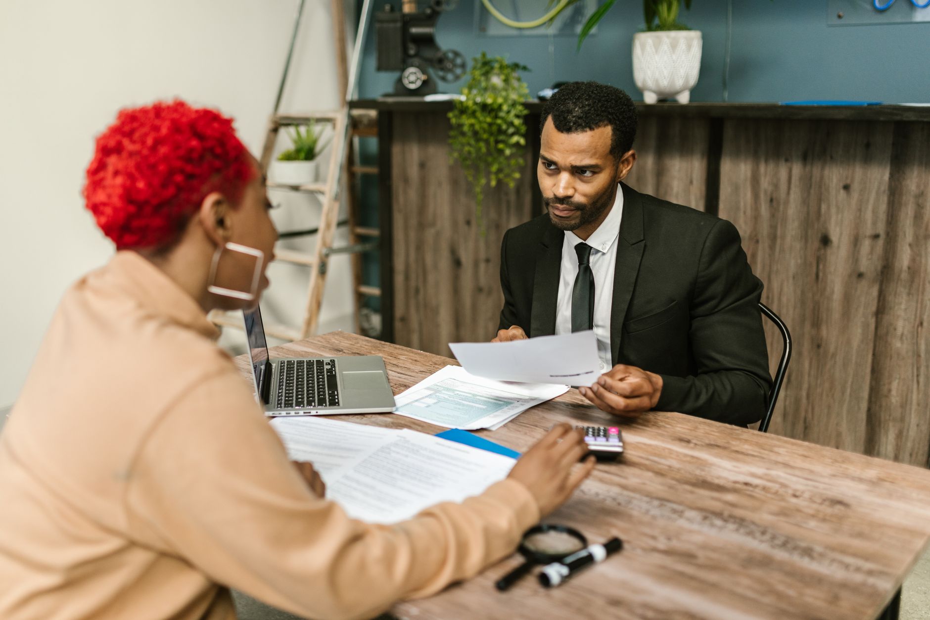 An accountant meeting a client in person to build trust