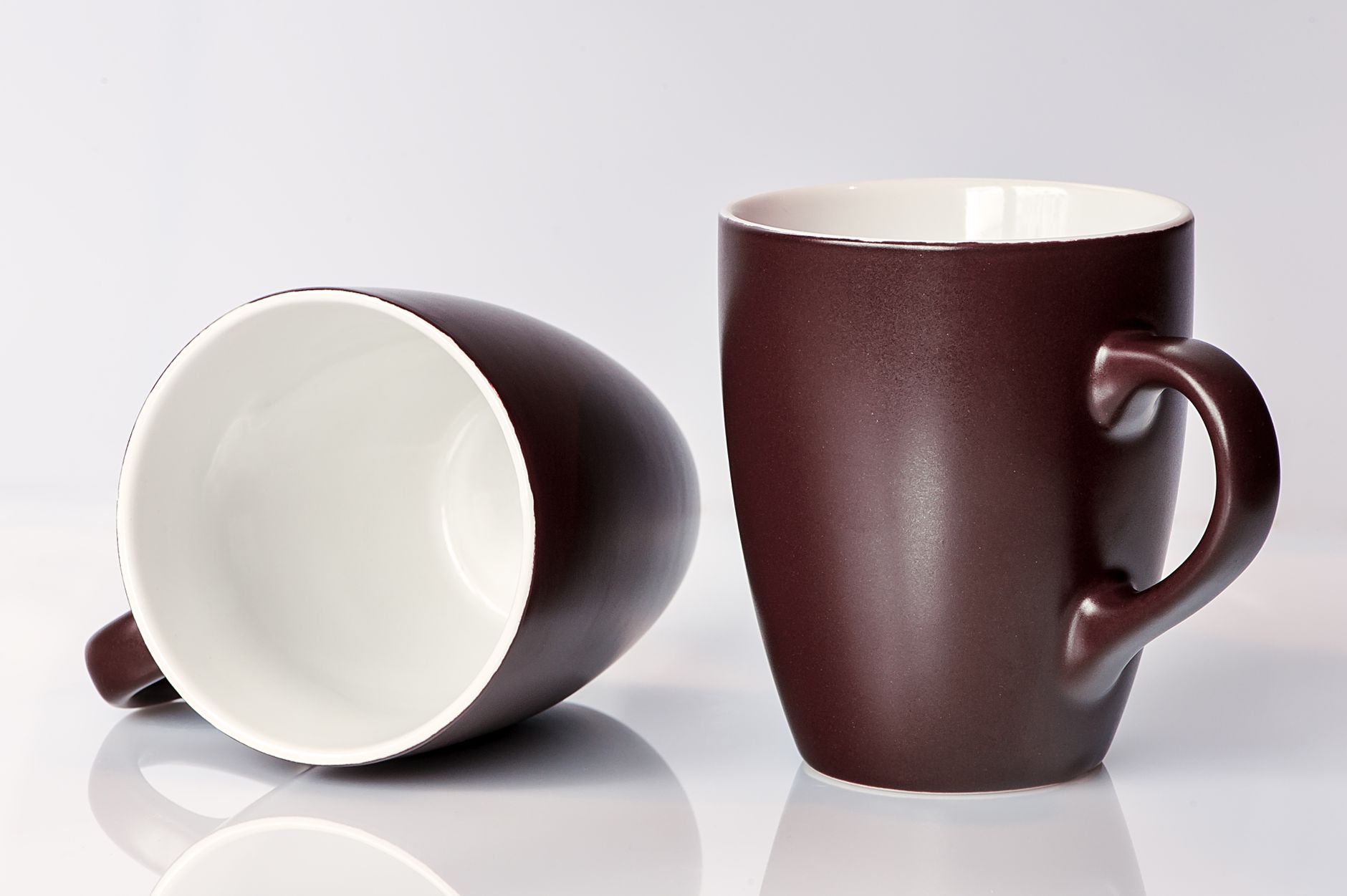 A ceramic mug photographed against a plain white background