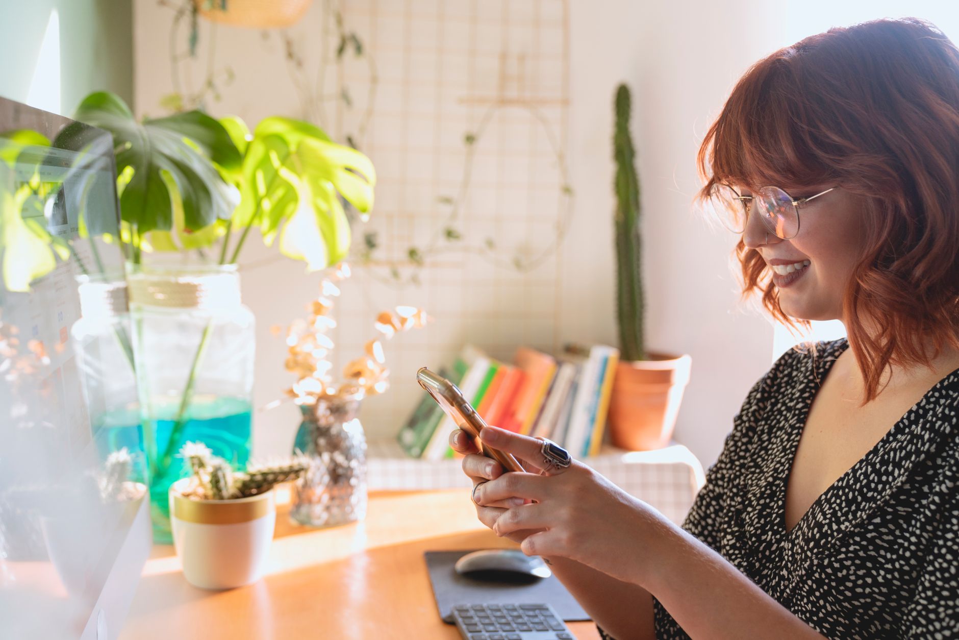 A customer taps through a simple one-step booking page on a phone after following a link from a social media post.