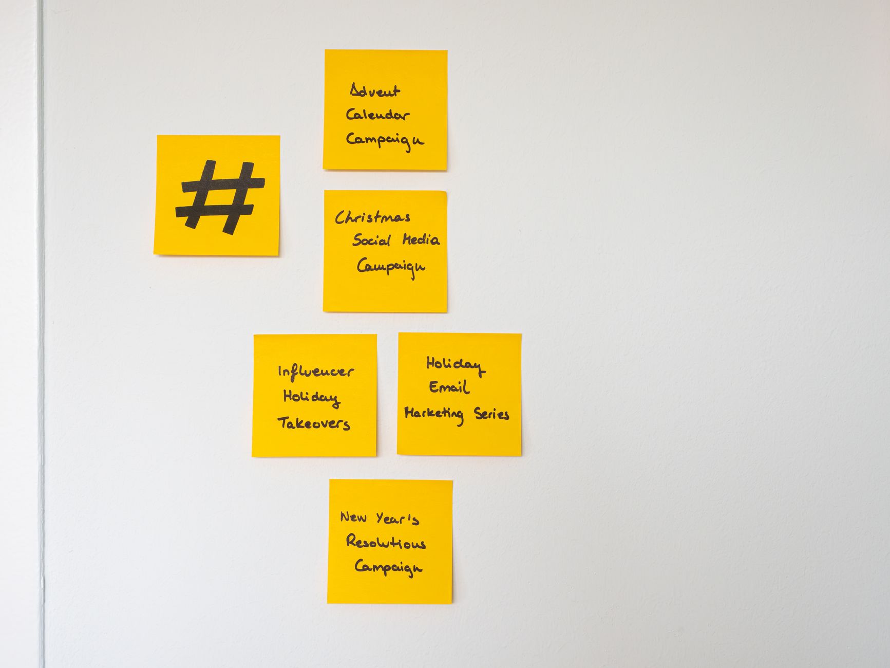 An owner planning a content calendar for their marketing