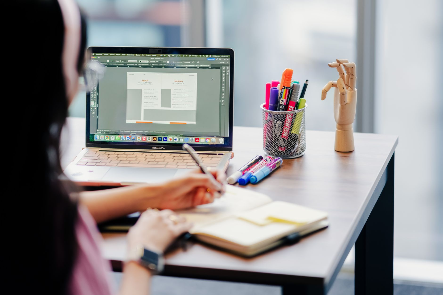 A small software business owner planning how customers will find them online